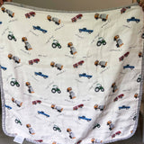 Mini* Trucks/Wherever You Go 8-Layer Bamboo Cotton Muslin
