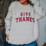 Give Thanks Knit Sweatshirt