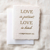 Love is patient Love is kind | Christian Greeting Card