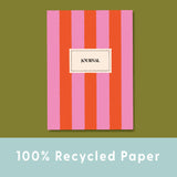 Hot Pink Stripe - Lined Notebook