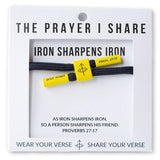 IRON SHARPENS IRON Bracelet, Christian Cord Bracelet - The Prayer I Share