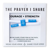 COURAGE + STRENGTH Bracelet, Christian Cord Bracelet