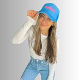 Mother Embroidered Trucker Hat - Sky Blue