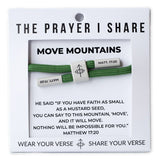 MOVE MOUNTAINS Bracelet, Christian Cord Bracelet