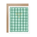 Blessed By You Gingham Card