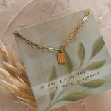 Hope + Future Mini Tag Necklace | Christian Jewelry