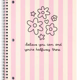 Bloom & Believe Floral Stripes Spiral Notebook
