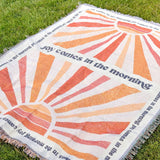 Joy Comes in the Morning Throw Blanket