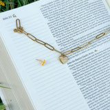John 3:16 Heart Oversized Paperclip Chain Bracelet