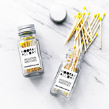 Colorful Wooden Matches In Little Glass Bottle 