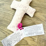 Loved (Dusty Pink Velvet) - (Lavender Scented) Well Worn Comfort Cross