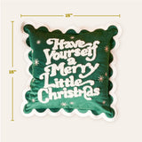 Scalloped Square Throw Pillow-Merry Little Christmas