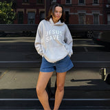 Jesus Saves Fog Grey Unisex Hoodie