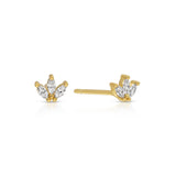 Triple Marquise Cubic Zirconia Studs on Velvet Tag