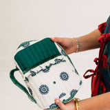 Quilted Scalloped Bible Cover - Forest Green