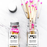 Colorful Wooden Matches In Little Glass Bottle 