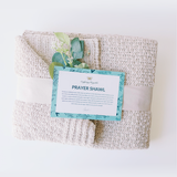 Knit Chenille Prayer Shawl Throw Blanket 