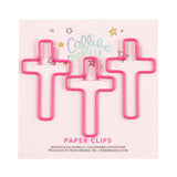 Pink Cross Paperclips