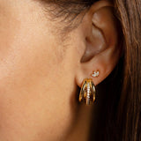 Triple Marquise Cubic Zirconia Studs on Velvet Tag
