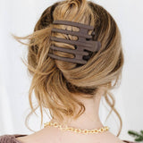 5 Prong Claw Clip - Dark Brown