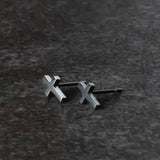 Silver Cross Stud Earrings