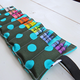 Crayon Roll-Up Organizer - Green/Teal
