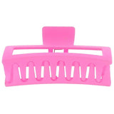Hot Pink Rectangle Large Claw Hair Clip