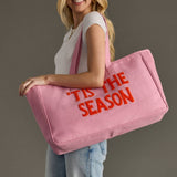 Pink & Orange 'Tis The Season Tote