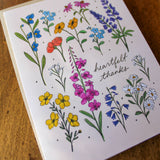 Heartfelt Thanks Wildflowers Card