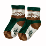 Green Wild Merino Wool Moisture - Hiking Kid's Socks