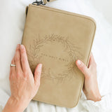 Bible Cover, Vegan Leather, Wreath Bible Case, Holy Bible