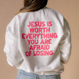 Jesus Over Everything Pullover - Ash Grey