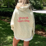 Growth Takes Time Allover Floral Unisex Hoodie