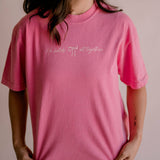 He Holds All Together Tee - Pink | Women's Christian Tee