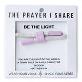 BE THE LIGHT Bracelet, Christian Cord Bracelet - The Prayer I Share