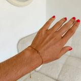 Dainty Bow Gem Link Bracelet