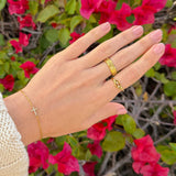 Dainty Gem Cross Link Bracelet