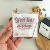 God has a plan magnetic bookmark
