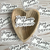 Christian sticker | Jesus changes everything