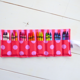Crayon Roll-Up Organizer - Pink/Red