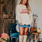 Give Thanks Knit Sweatshirt