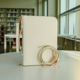 Bible Cover, Weave Bible Case, Crossbody PEARL