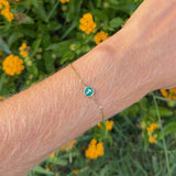 Emerald Agape Cross Link Bracelet