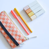 Elastic Adjustable Pen Pouch - Peach