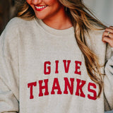 Give Thanks Knit Sweatshirt