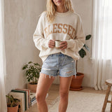 BLESSED Oversized Knit Sweater