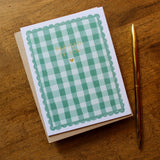 Blessed By You Gingham Card