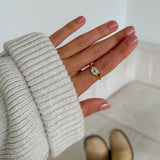 Enamel North Star Ring