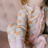 Pink Cross Ruffle Romper