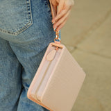 Bible Cover, Weave Bible Case, Crossbody BLUSH